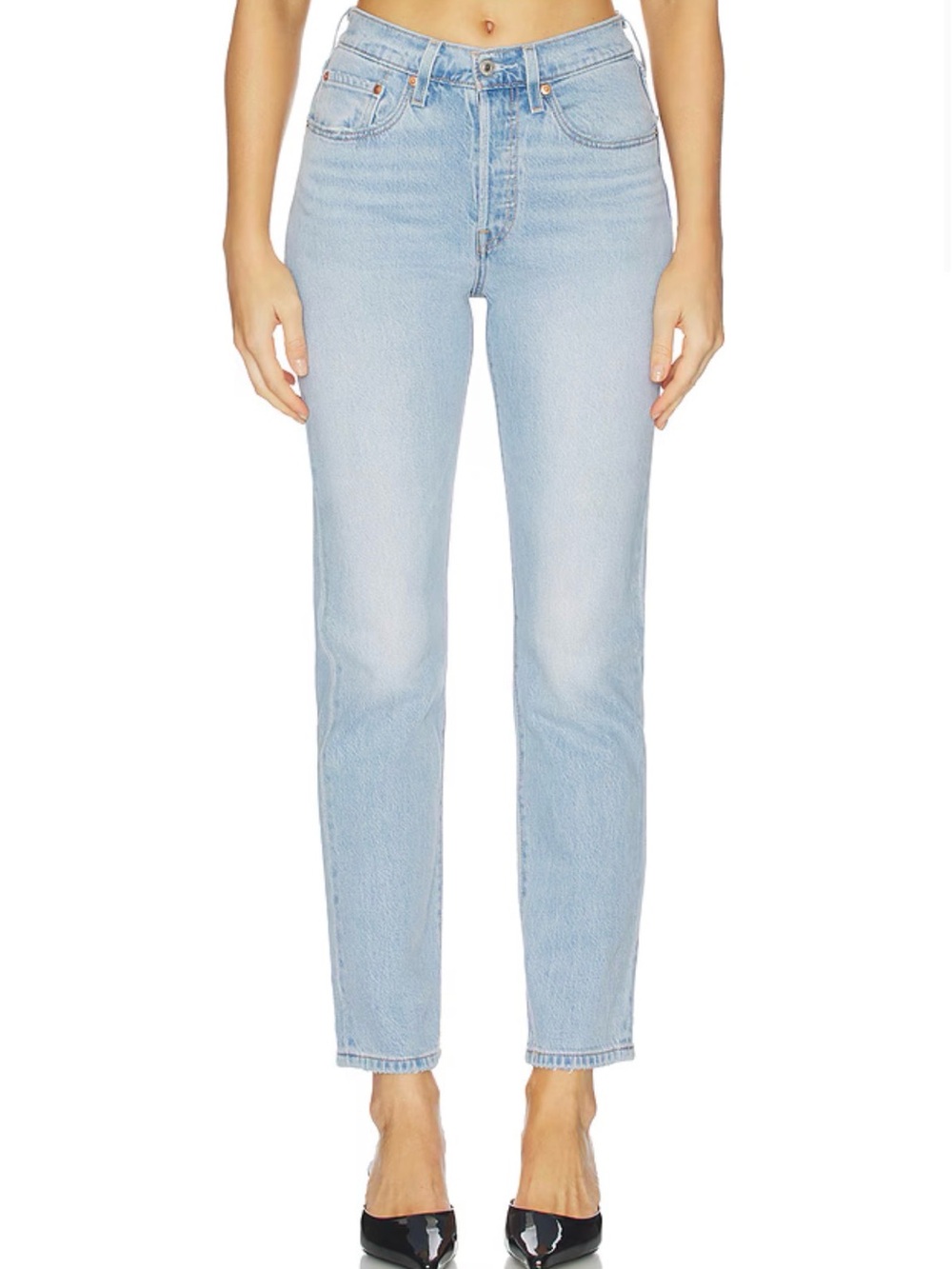 Levi's Women's 501 Skinny Straight Jeans in Light Wash W27 L28